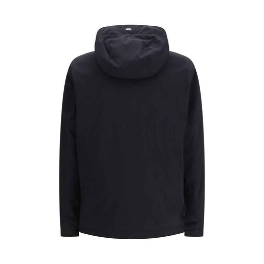 Black Polyester Full-Length Jacket