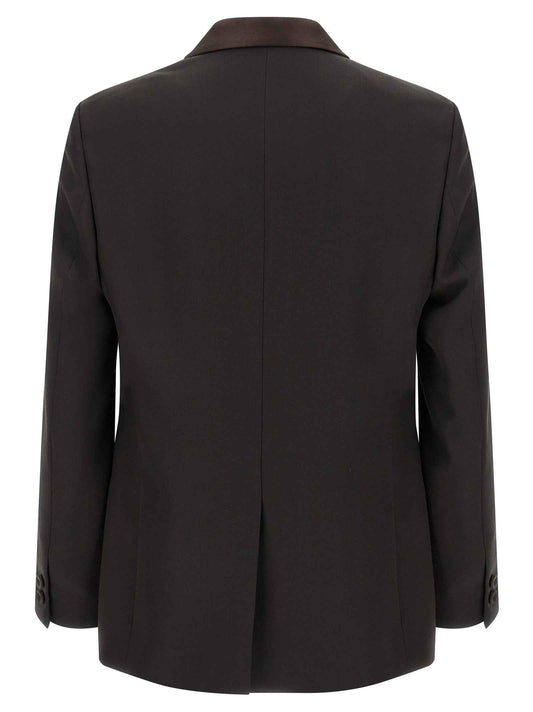 Brown Polyester Blazer