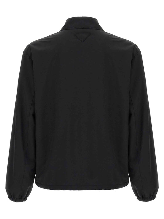 Black Virgin Wool Full-Length Jacket