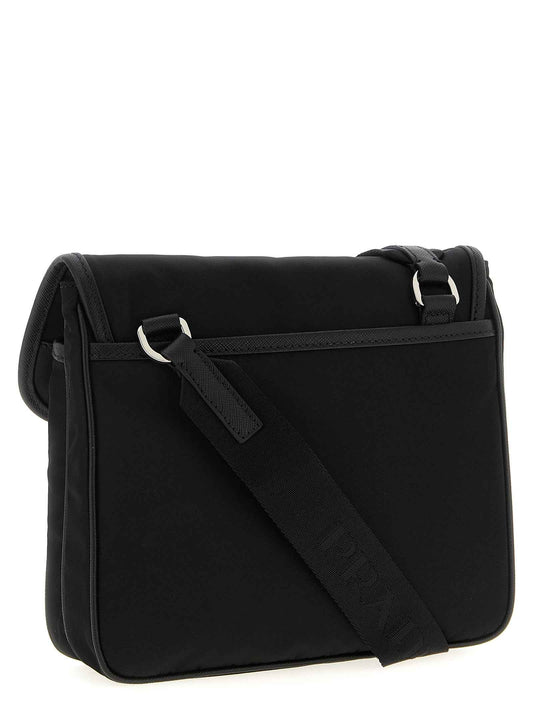 Black Recycled Polyamide Crossbody Bag