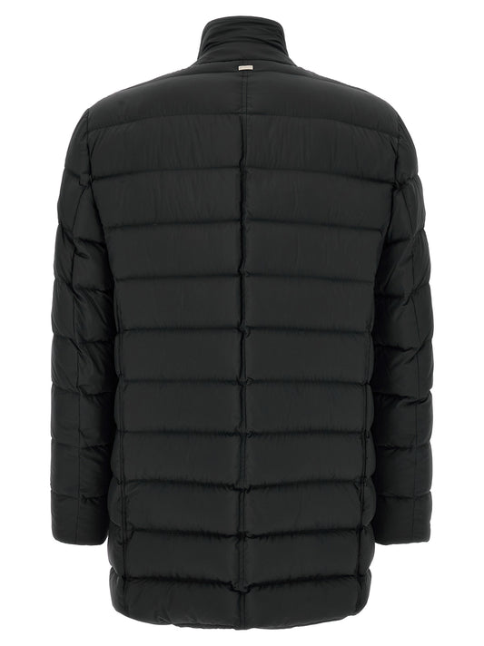 Black Polyamide Full-Length Jacket