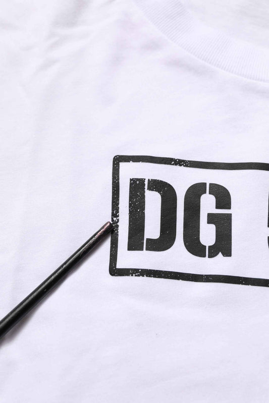 White DG 58.62 Cotton Crew Neck Men T-shirt