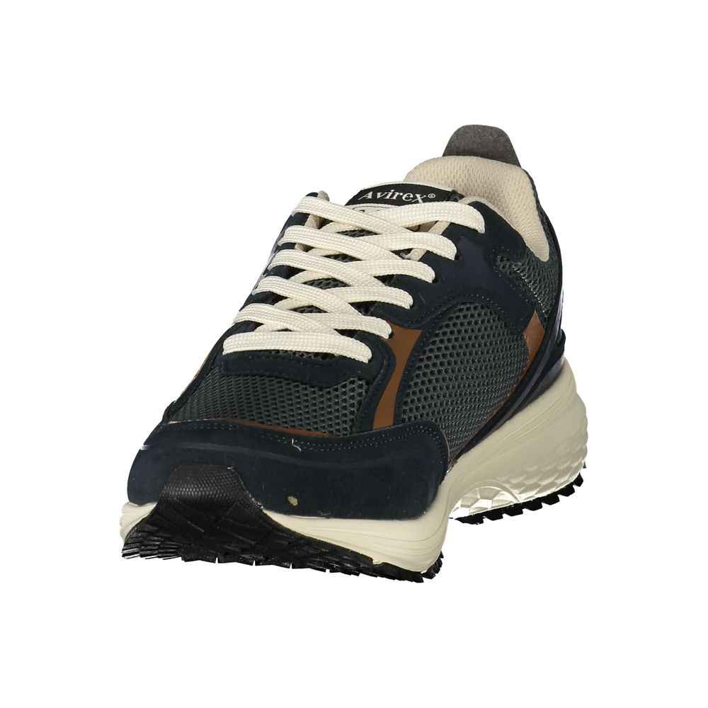 Blue Polyurethane Men's Sneaker
