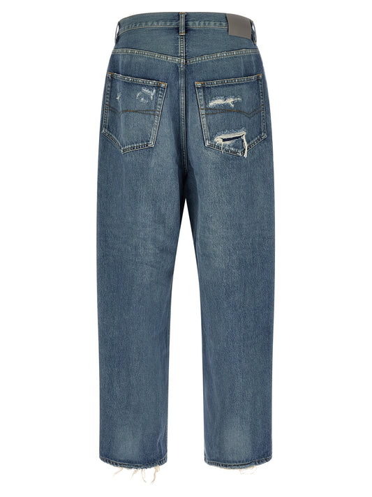 Blue Cotton Relaxed Fit Jeans