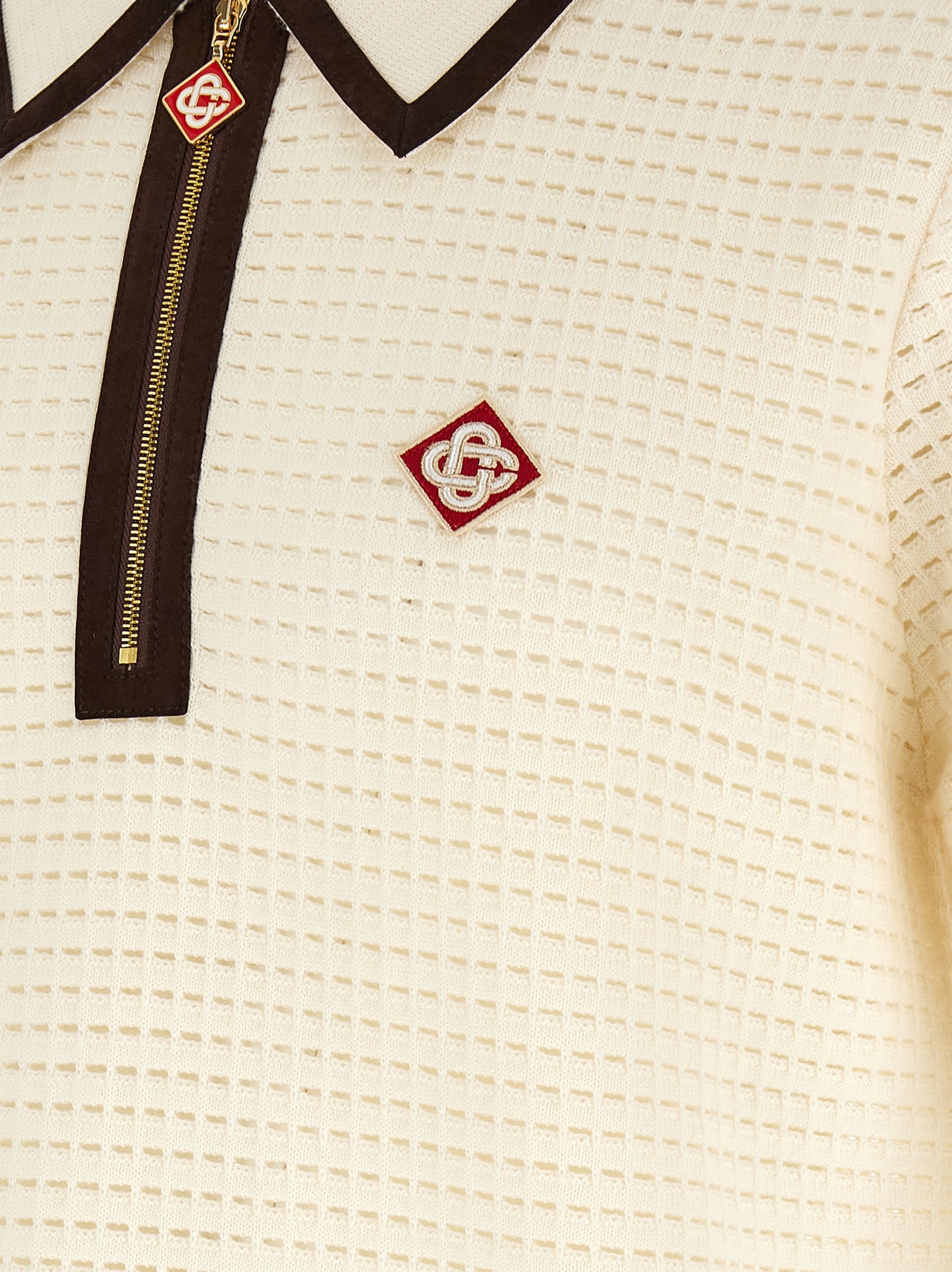 White Wool Polo Shirt