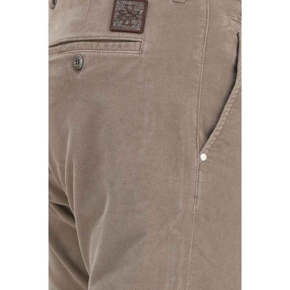 Beige Cotton Chino Pants