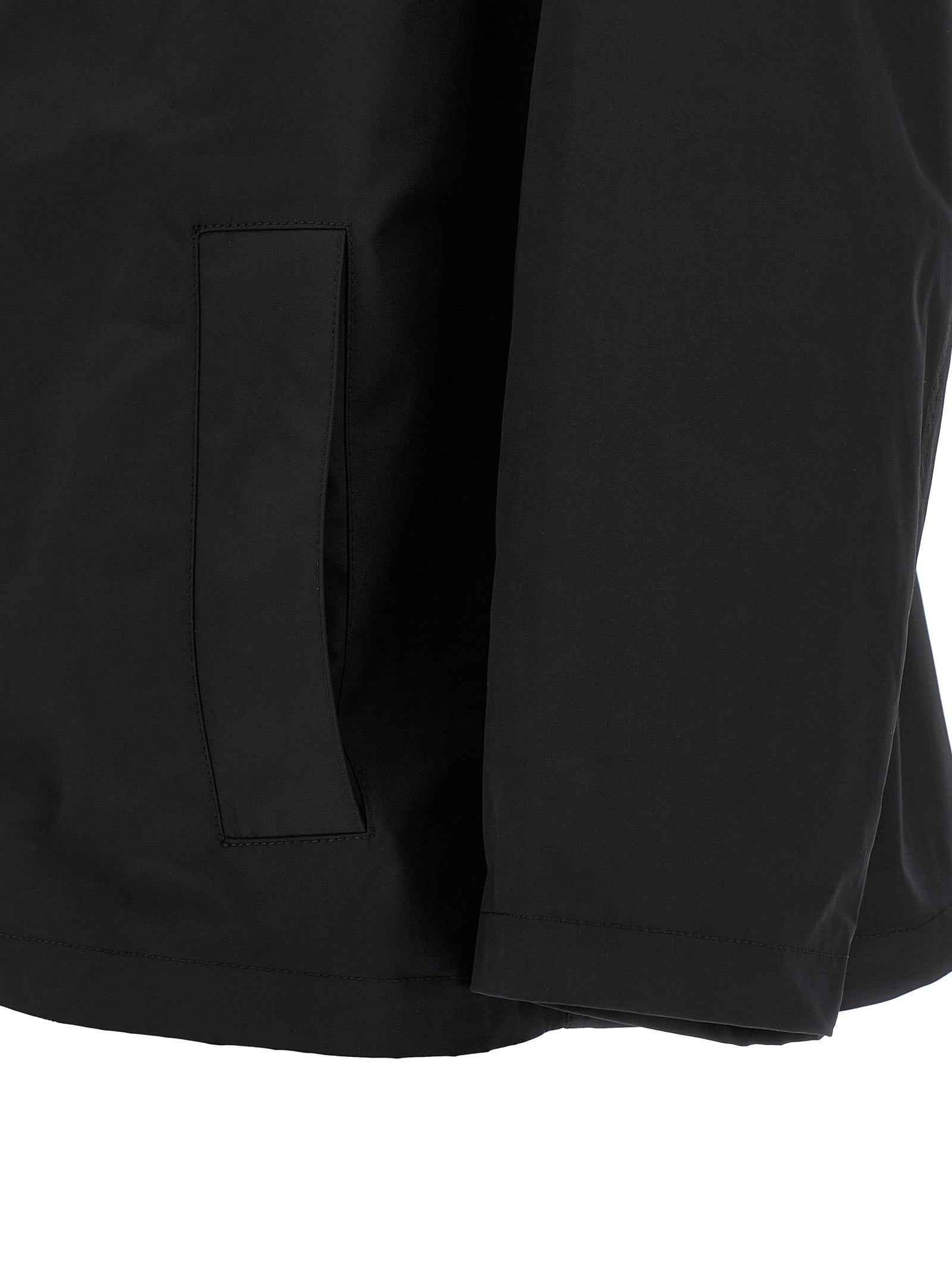 Black Polyester Parka