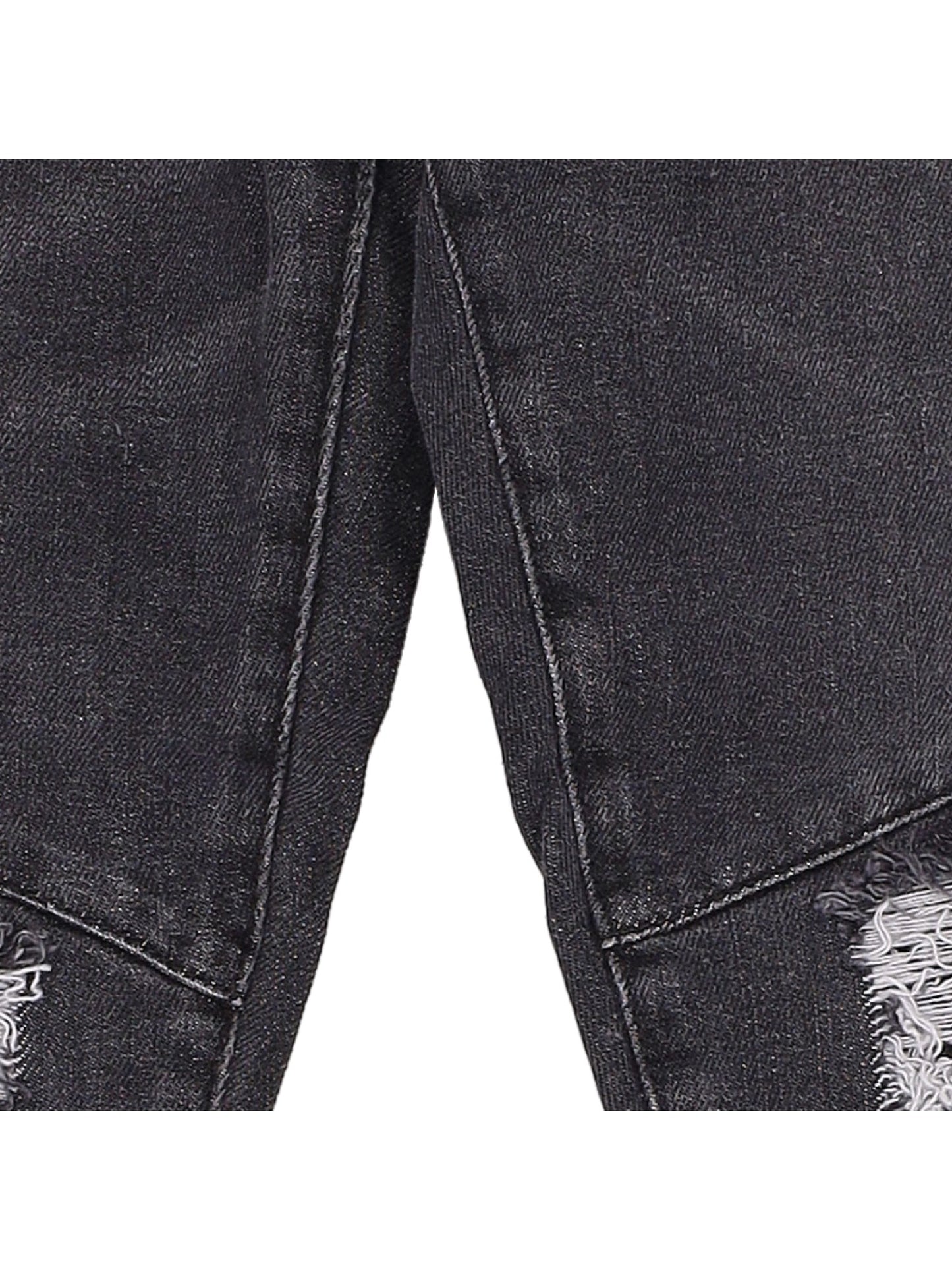 Black Cotton Slim Fit Jeans