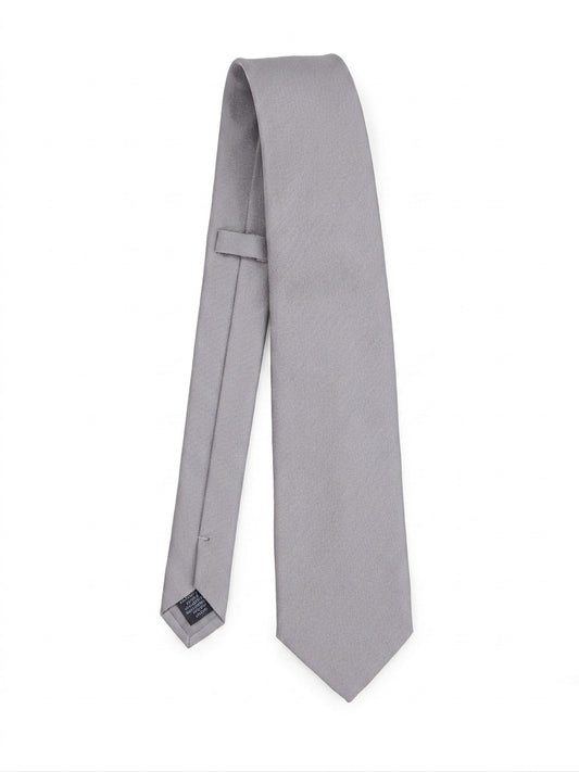 Gray Silk Tie
