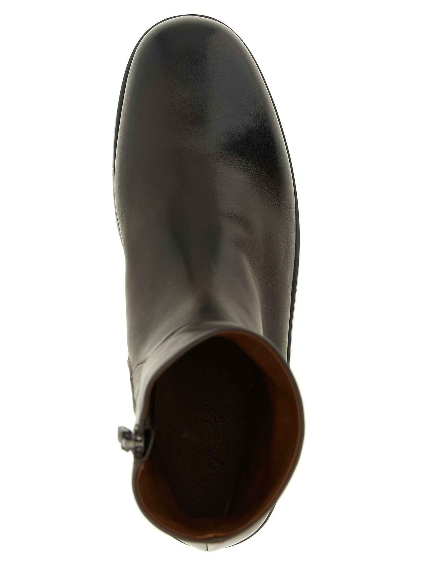 Brown Calfskin Ankle Boots