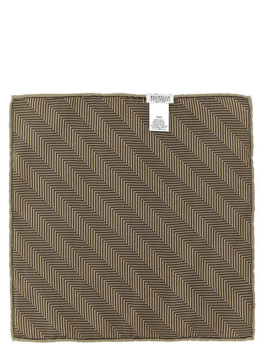 Beige Silk Pocket Square