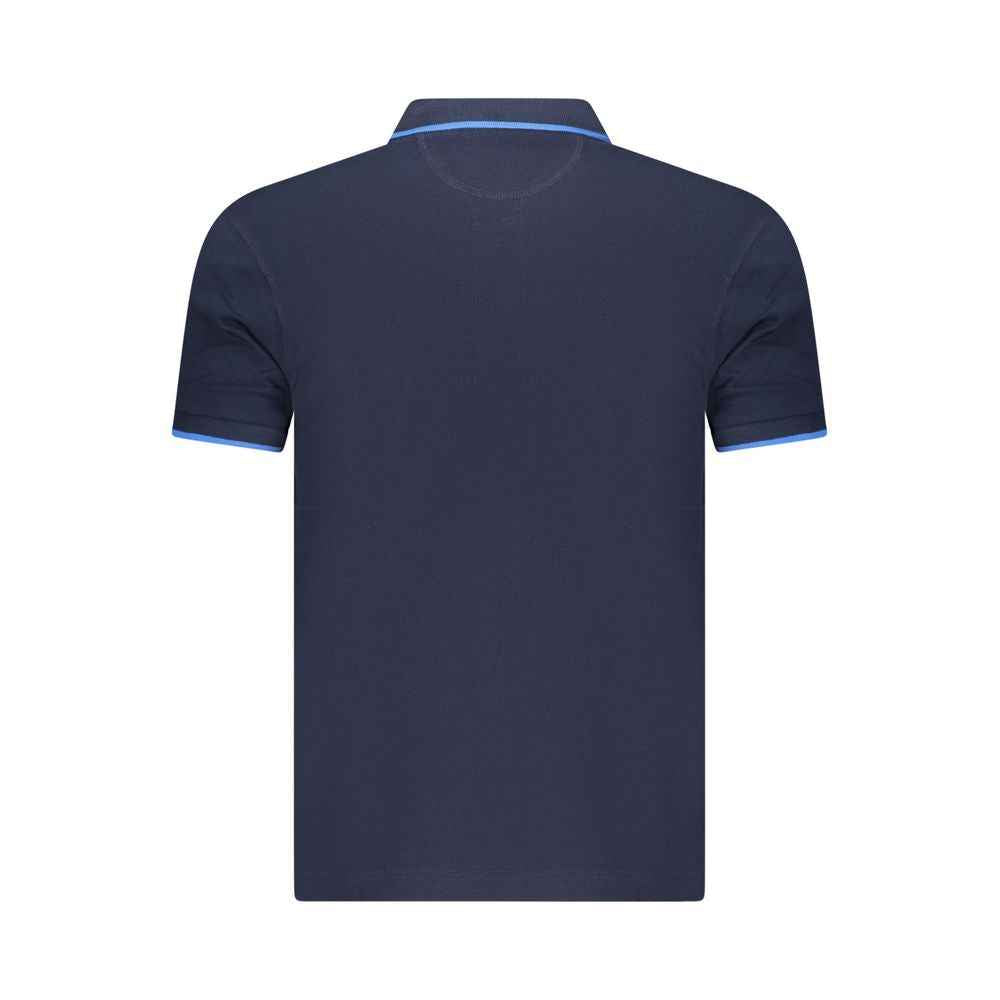 Blue Cotton Men's Polo Shirt