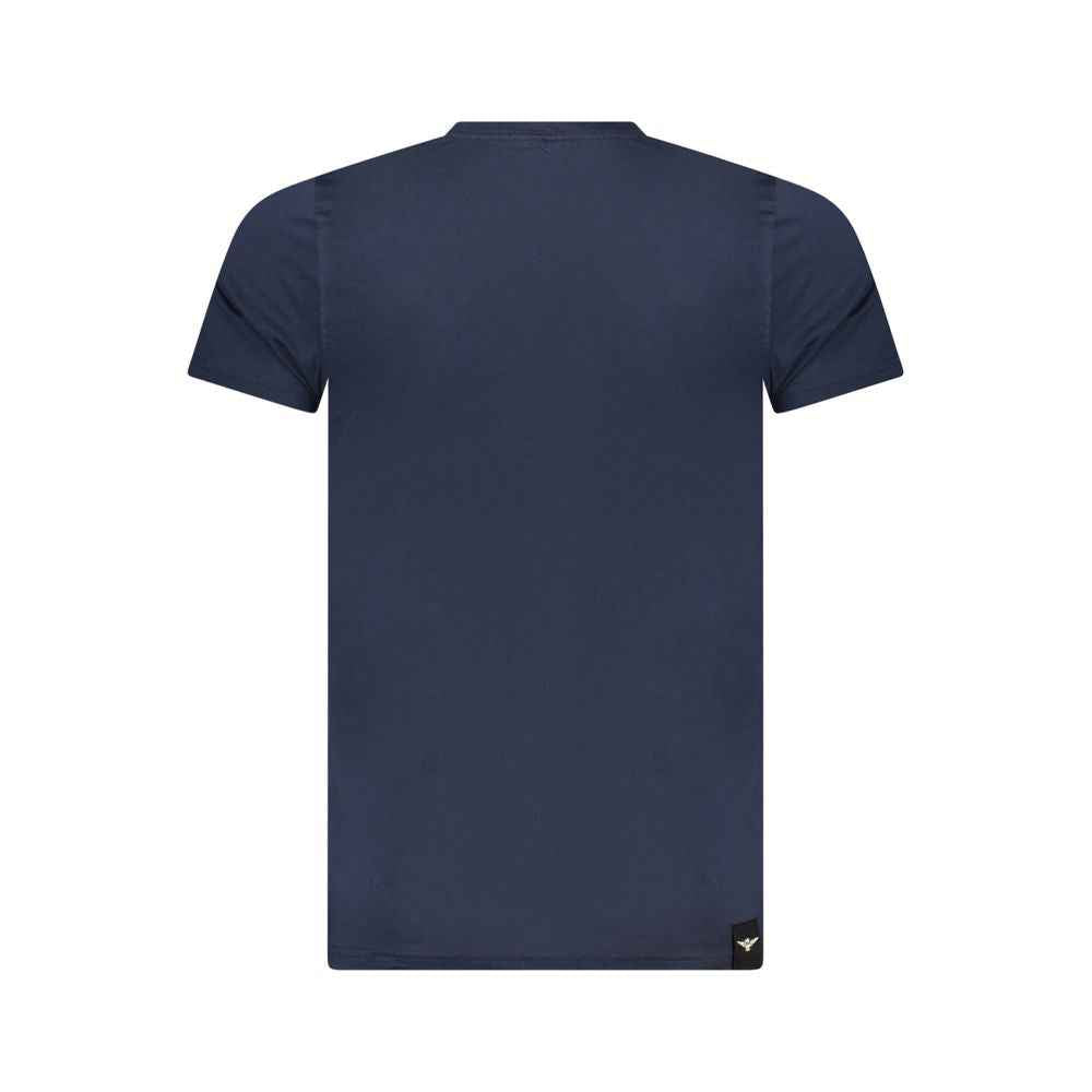 Blue Cotton Men's T-Shirt