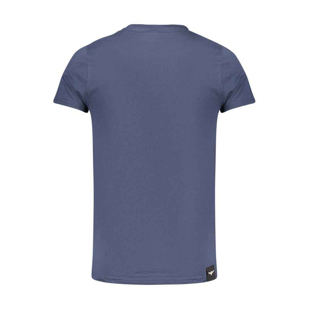 Blue Cotton Men's T-Shirt