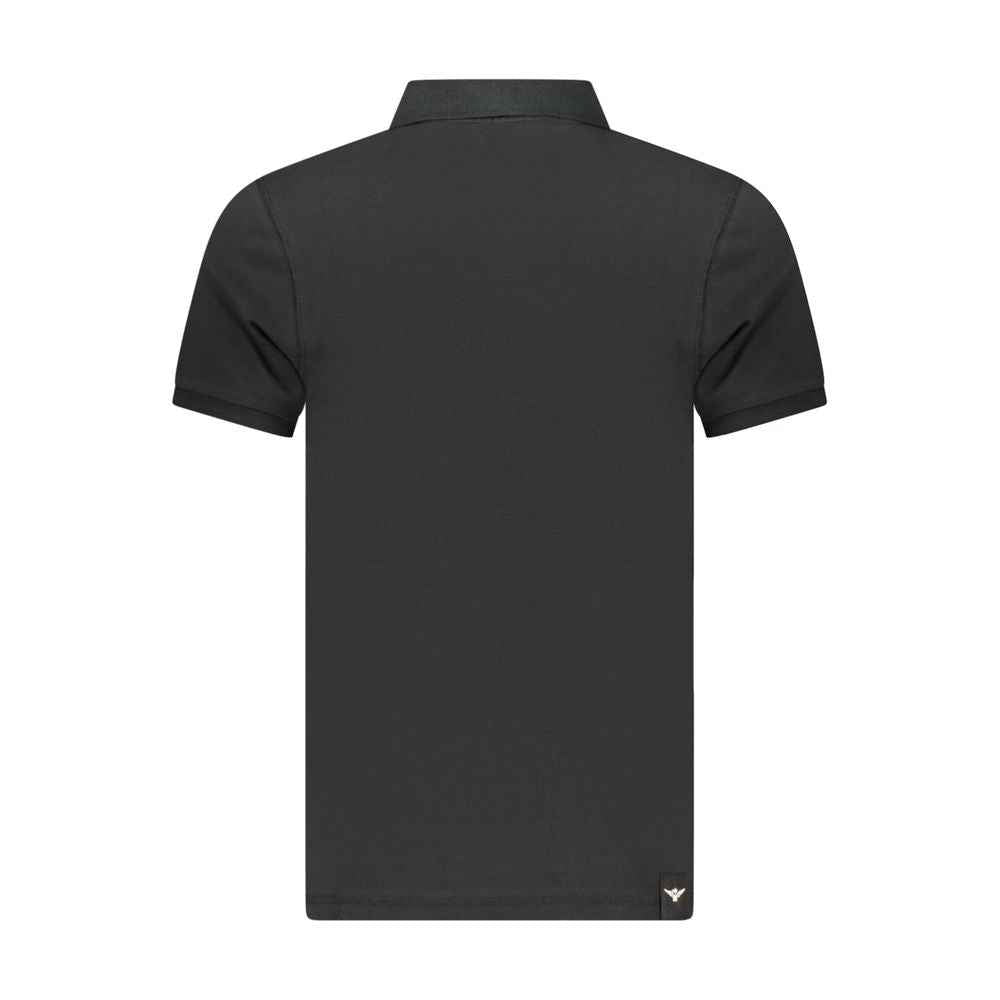 Black Cotton Men's Polo Shirt