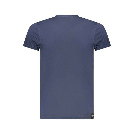 Blue Cotton Men's T-Shirt