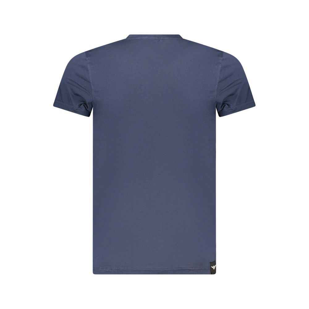Blue Cotton Men's T-Shirt