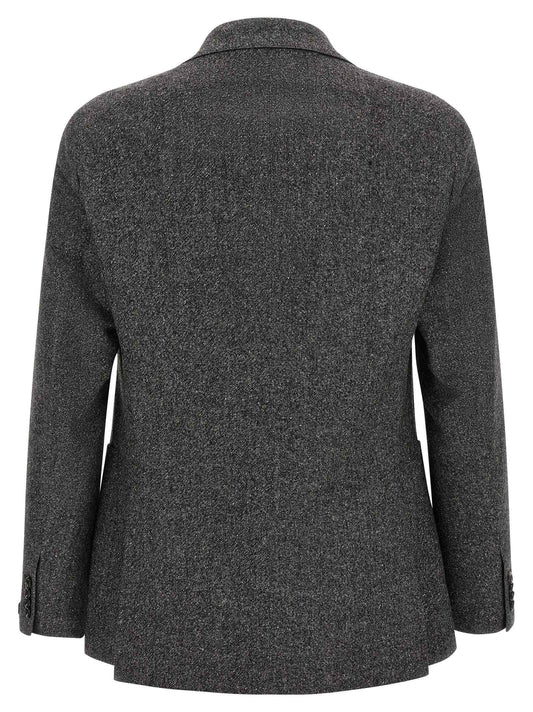 Gray Virgin Wool Blazer