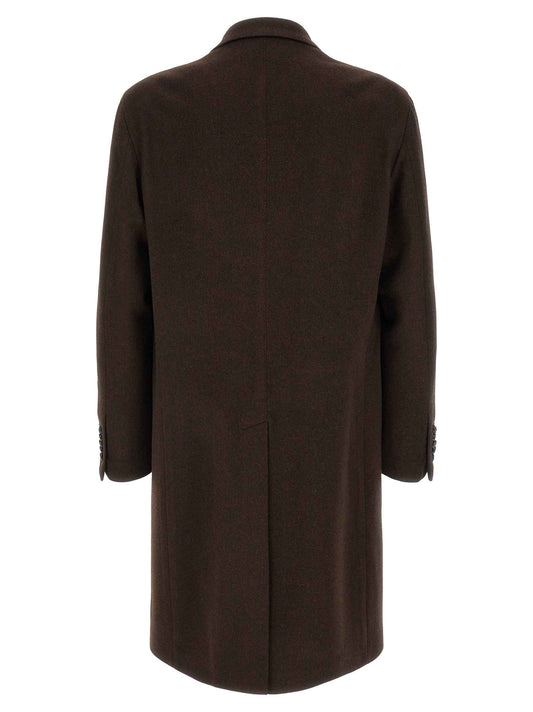 Brown Virgin Wool Coat