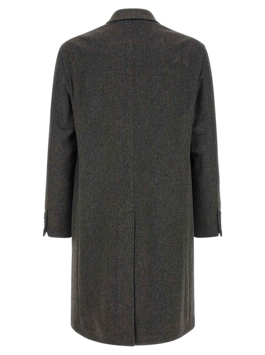 Gray Virgin Wool Coat
