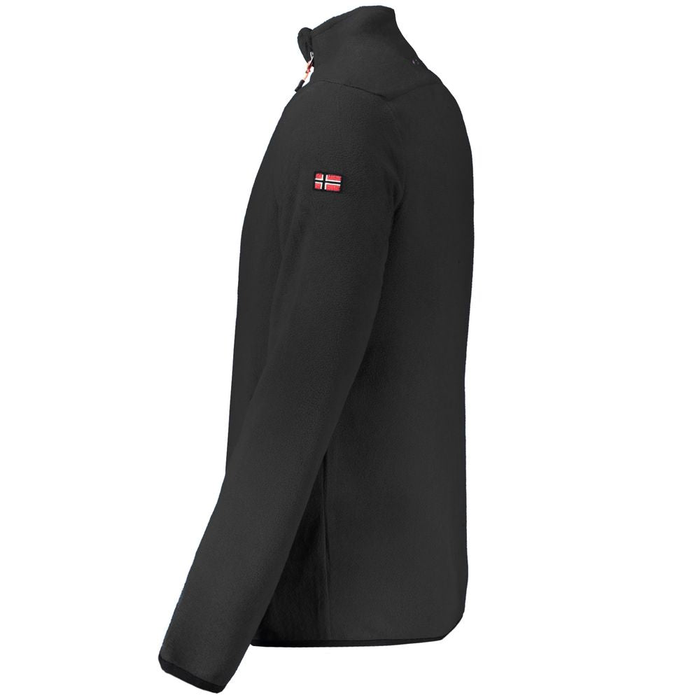 Black Polyester Men's Sweatshirt