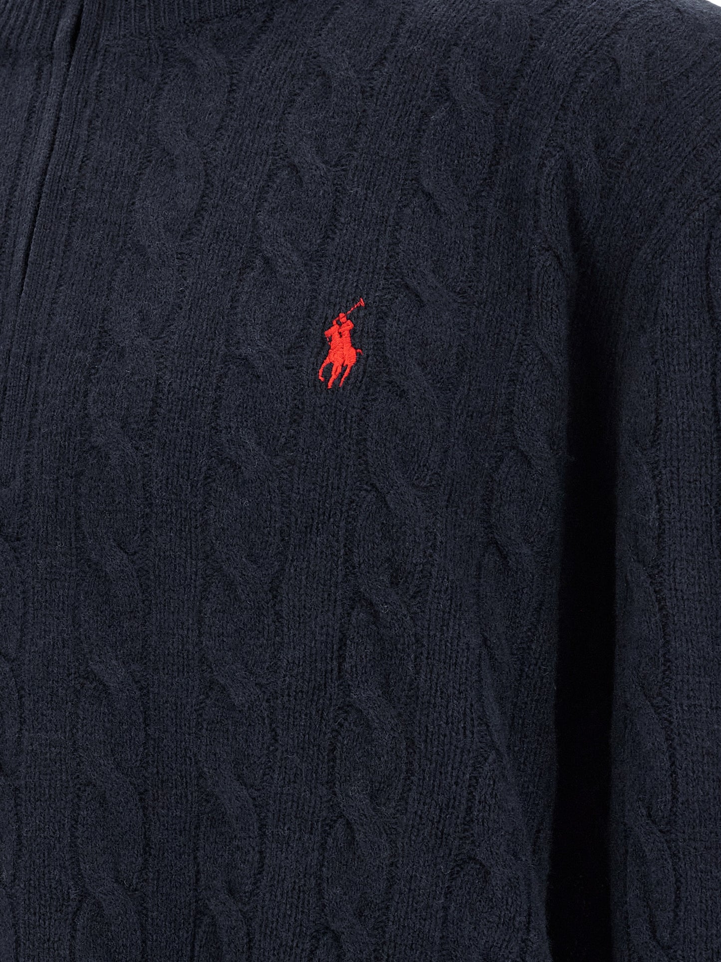 Blue Wool Cardigan