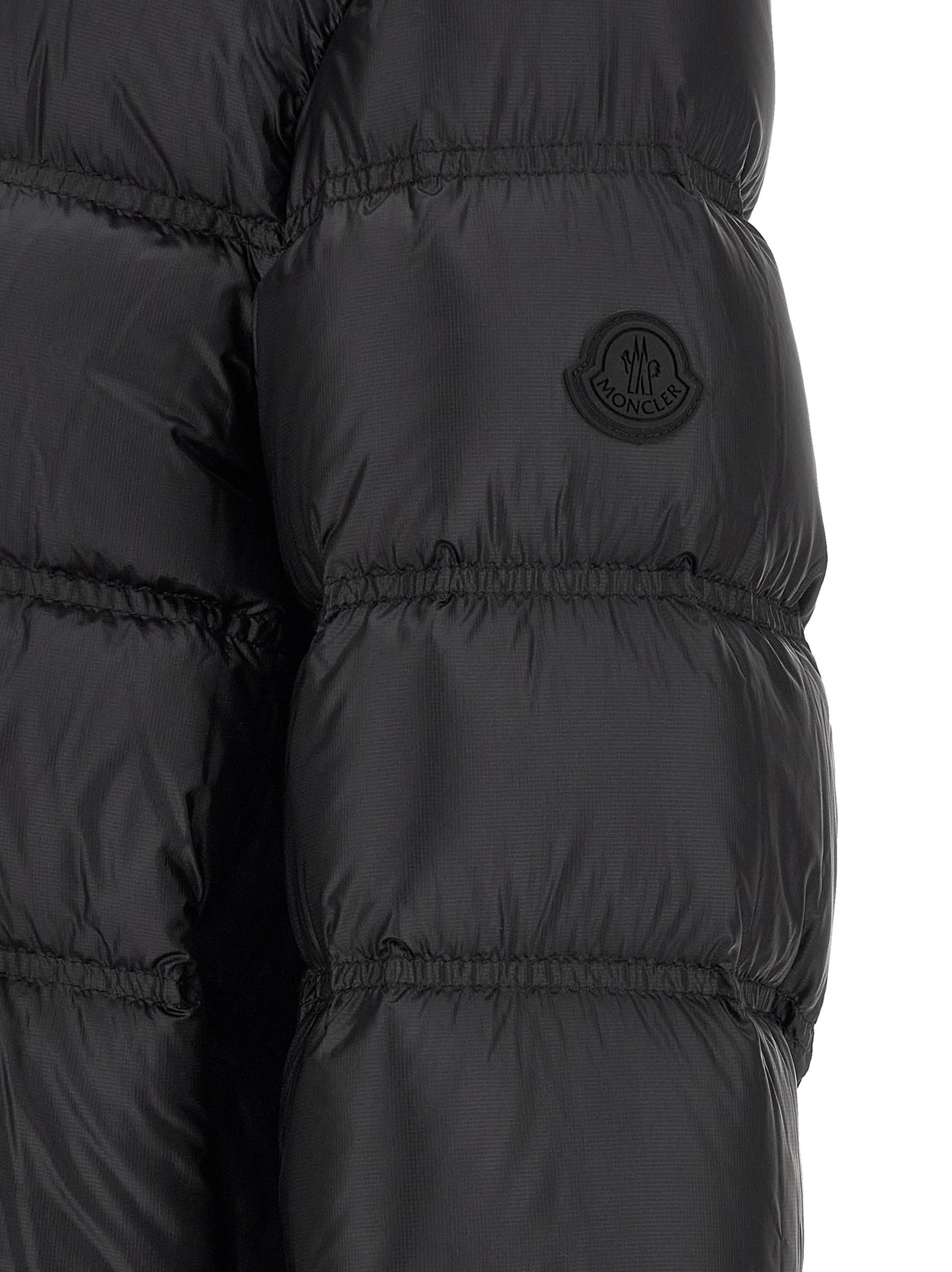 Black Polyamide Full-Length Jacket