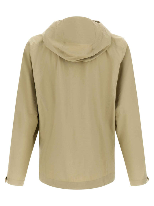 Beige Nylon Shell Jacket
