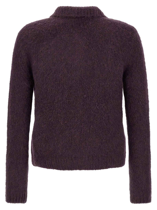 Purple Wool Cardigan