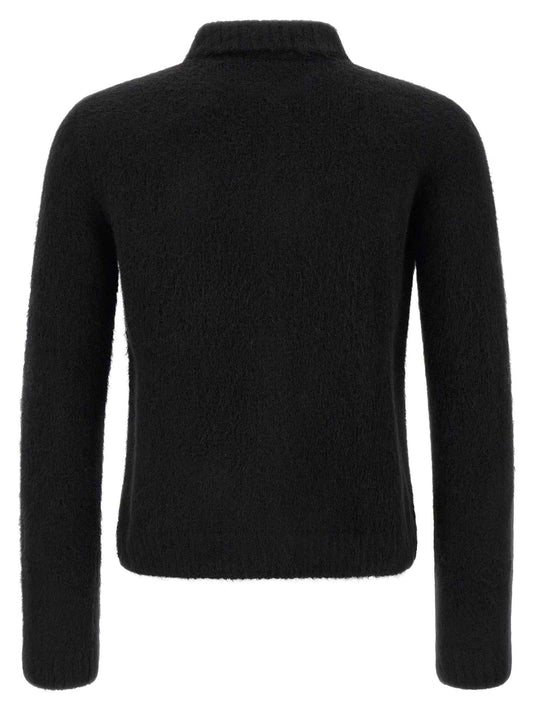 Black Wool Cardigan