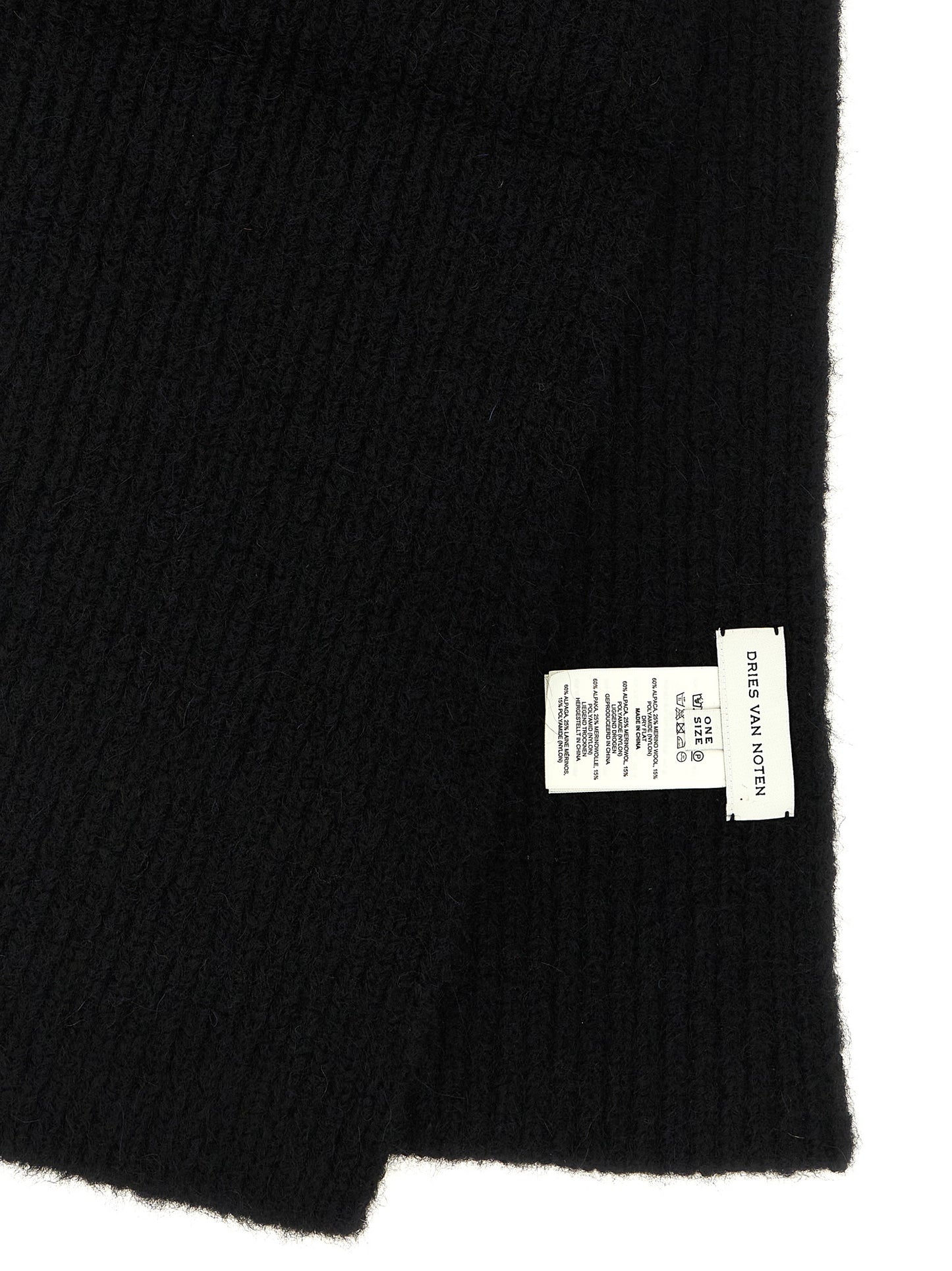 Black Wool Foulard
