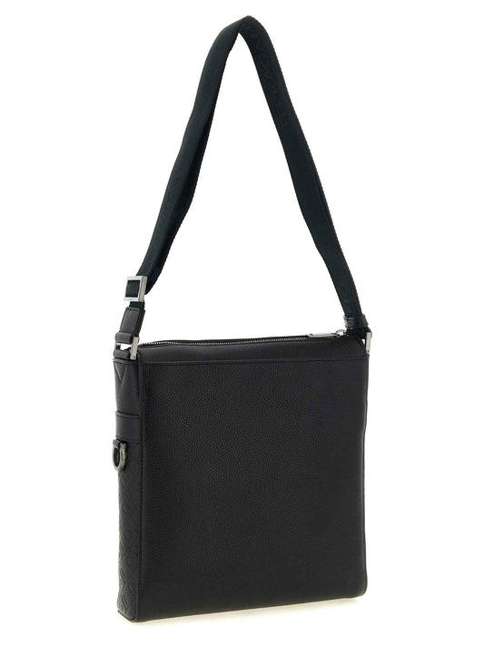 Black Calfskin Crossbody Bag