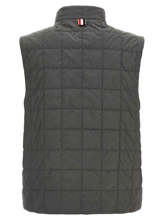 Gray Polyamide Sleeveless Jacket