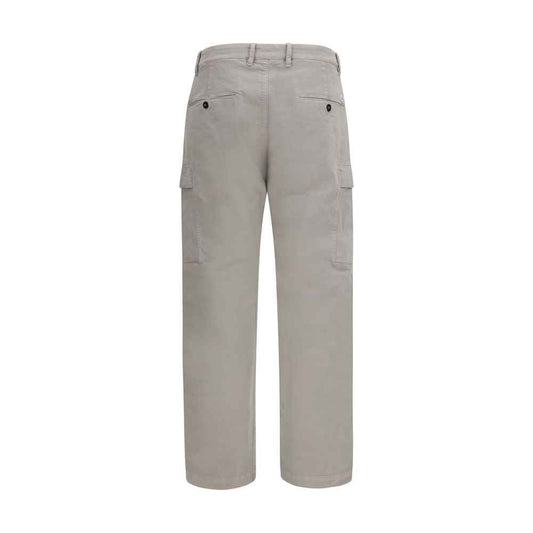 Gray Cotton Cargo Pants