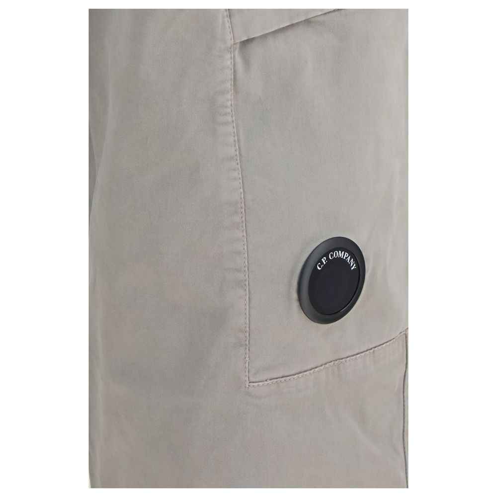 Gray Cotton Cargo Pants