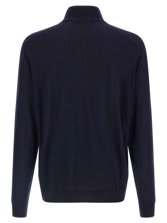 Blue Wool Cardigan