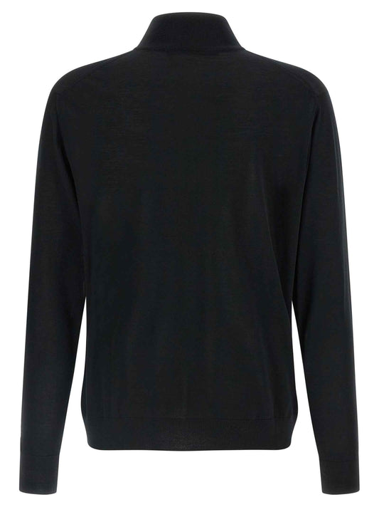 Black Wool Cardigan