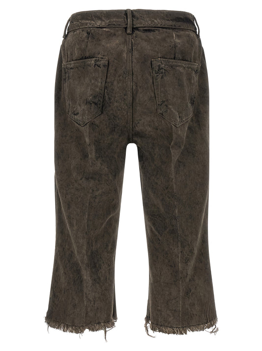 Gray Cotton Bermuda Shorts