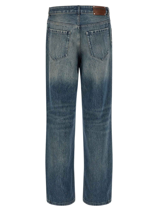 Blue Cotton Relaxed Fit Jeans