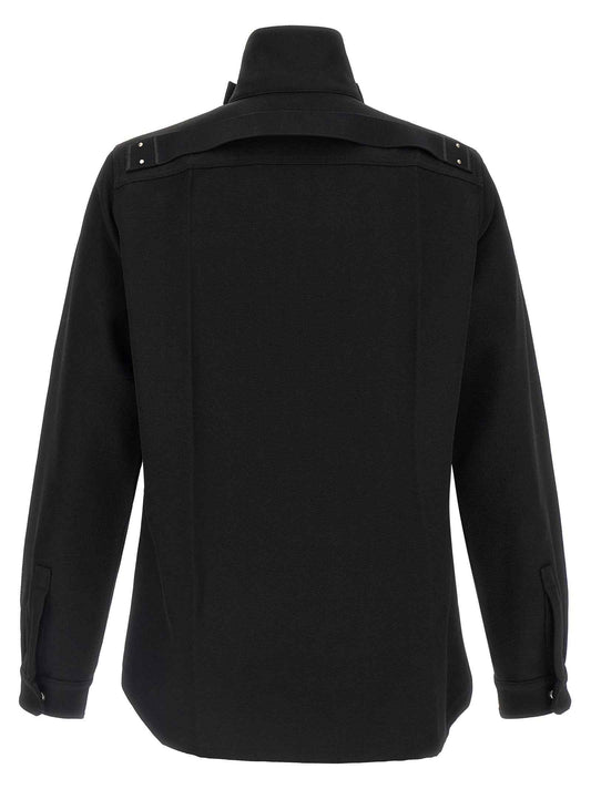 Black Cotton Full-Length Jacket