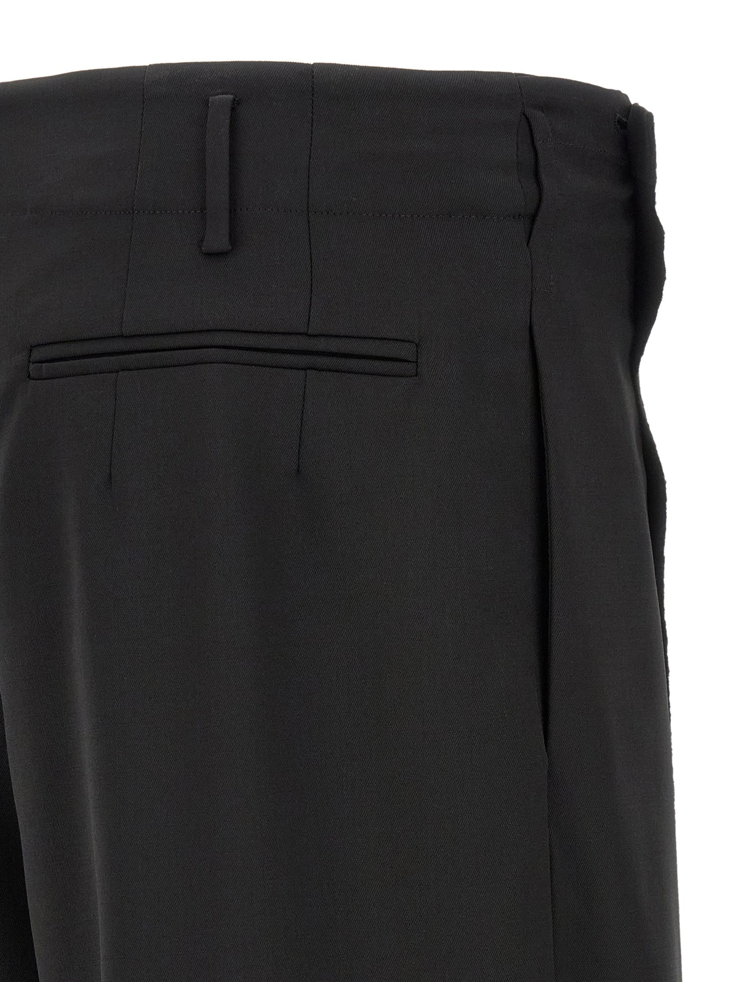 Black Virgin Wool Dress Pants