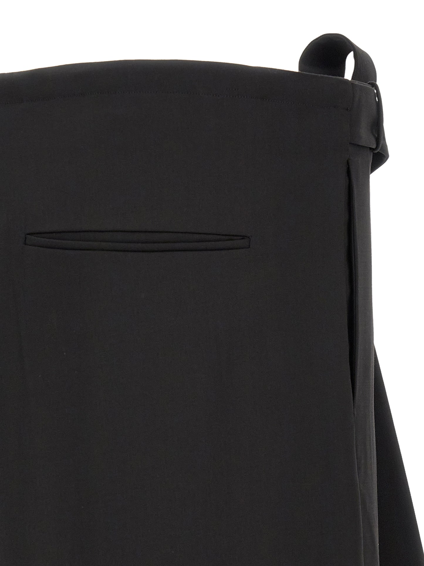 Black Virgin Wool Dress Pants