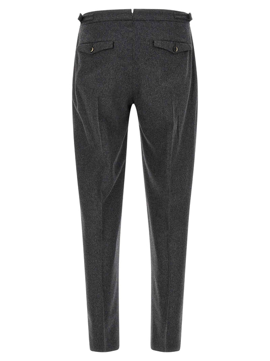 Gray Virgin Wool Dress Pants