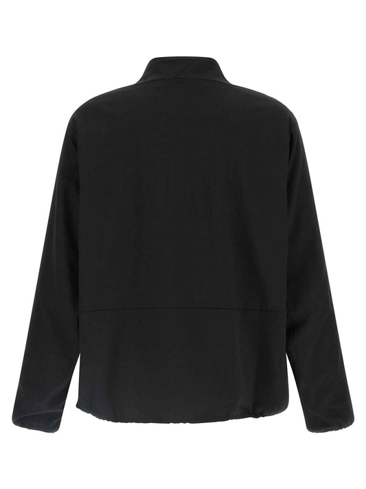 Black Virgin Wool Full-Length Jacket