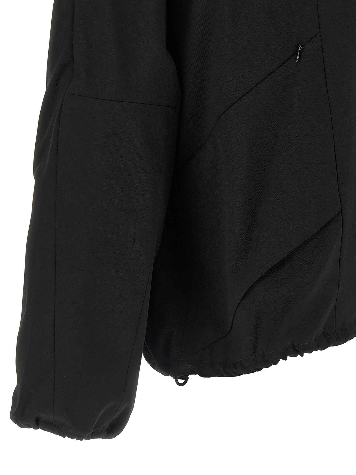 Black Virgin Wool Full-Length Jacket
