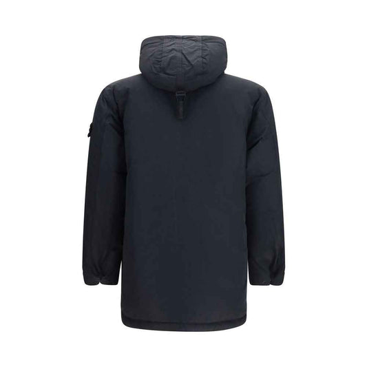 Black Polyester Full-Length Jacket