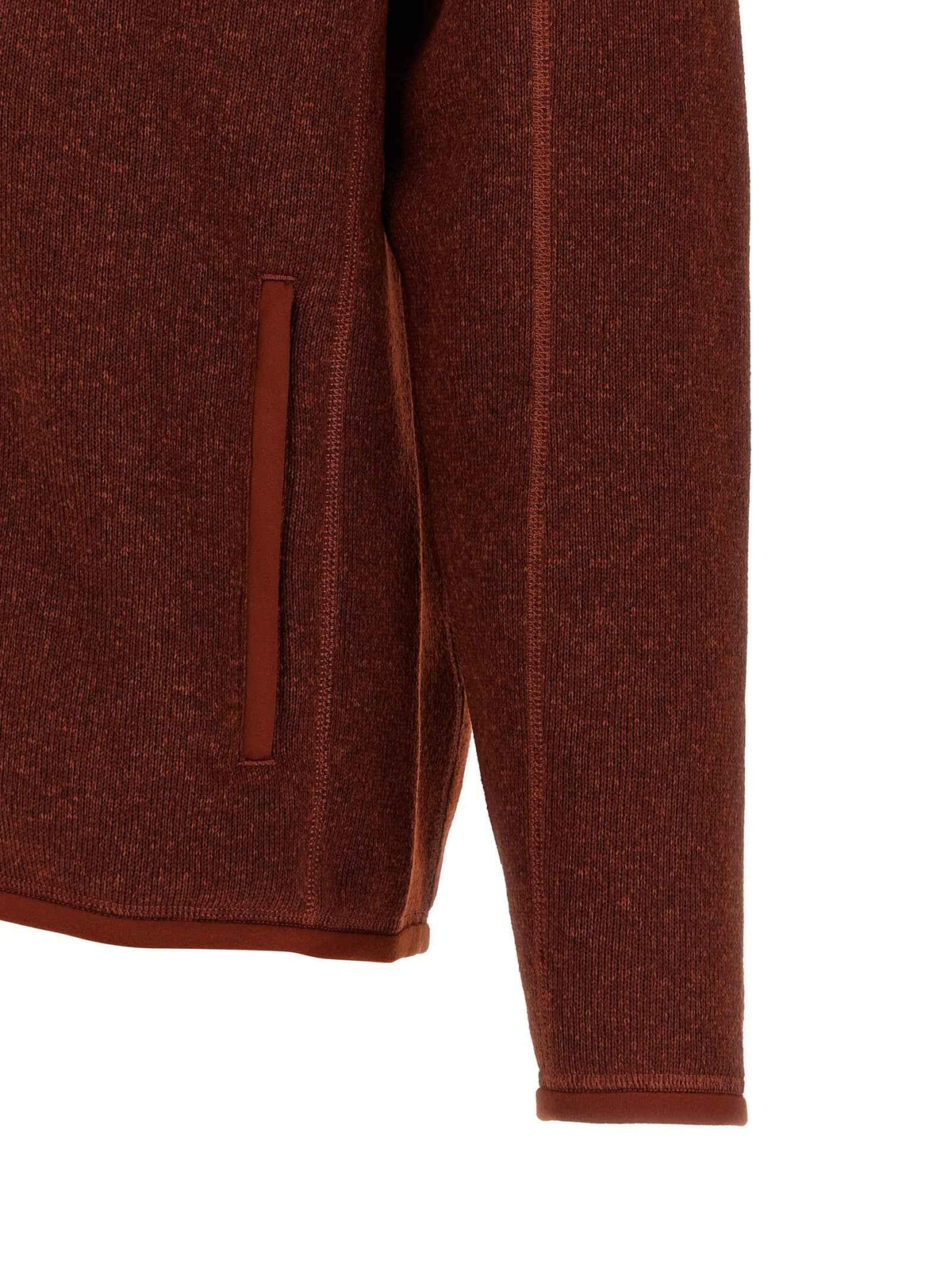 Red Polyester Full-Length Jacket