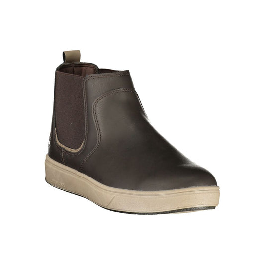 Brown Polyurethane Men's Boot