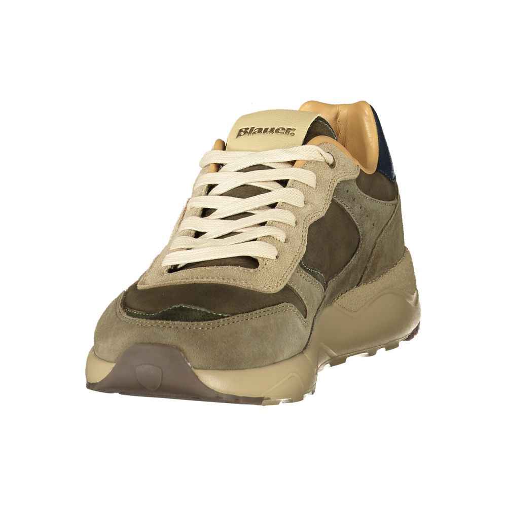 Green Polyurethane Men's Sneaker