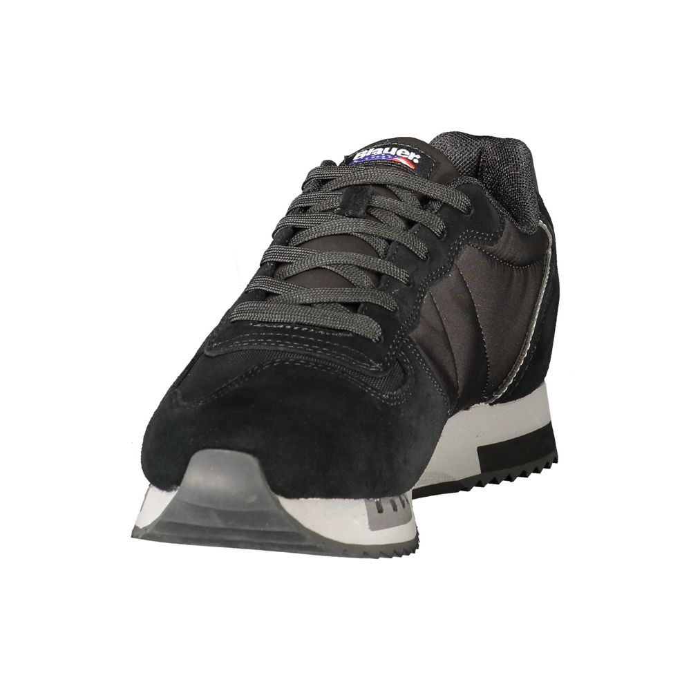 Black Polyurethane Men's Sneaker